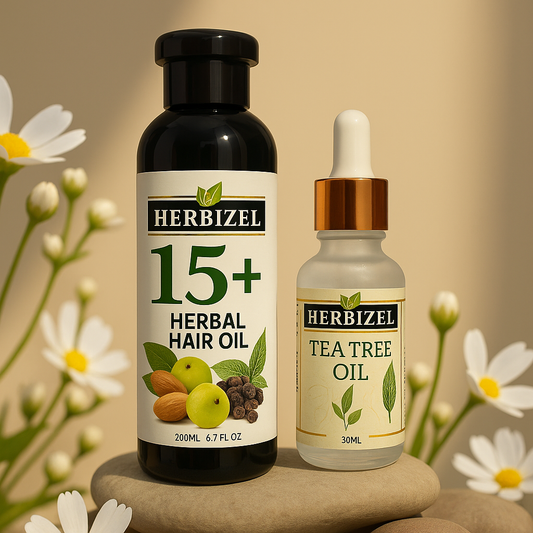 Herbizel Herbal Hair Oil (200 ml ) + Herbizel Teatree Oil (30 ml )